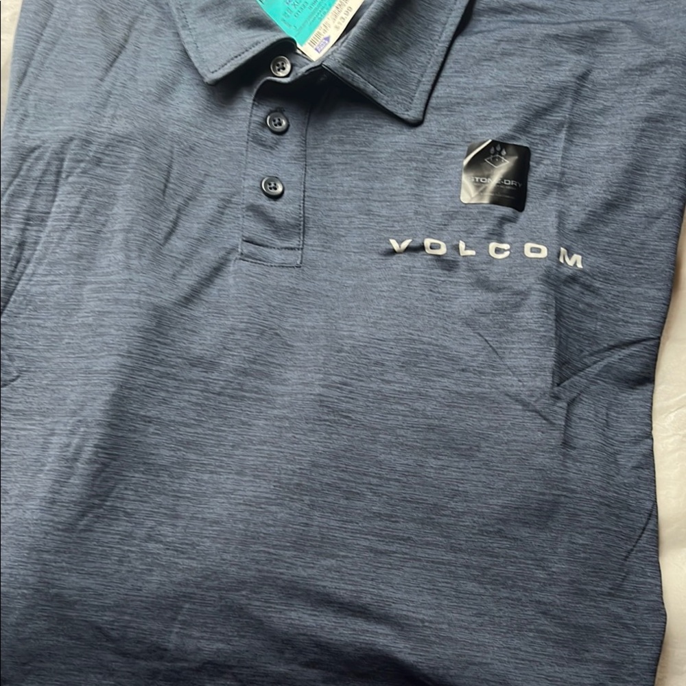 Volcom Men's Blue Hodad Polo Stone Dry UPF 50+ Shirt New with tags Size XL/TG